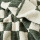 Checkerboard throw Moss - Sahara Tan
