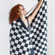 Checkerboard throw Midnight - Clear White
