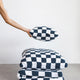 Checkerboard Midnight - Clear White