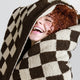 Checkerboard throw Mocha - Sahara Tan