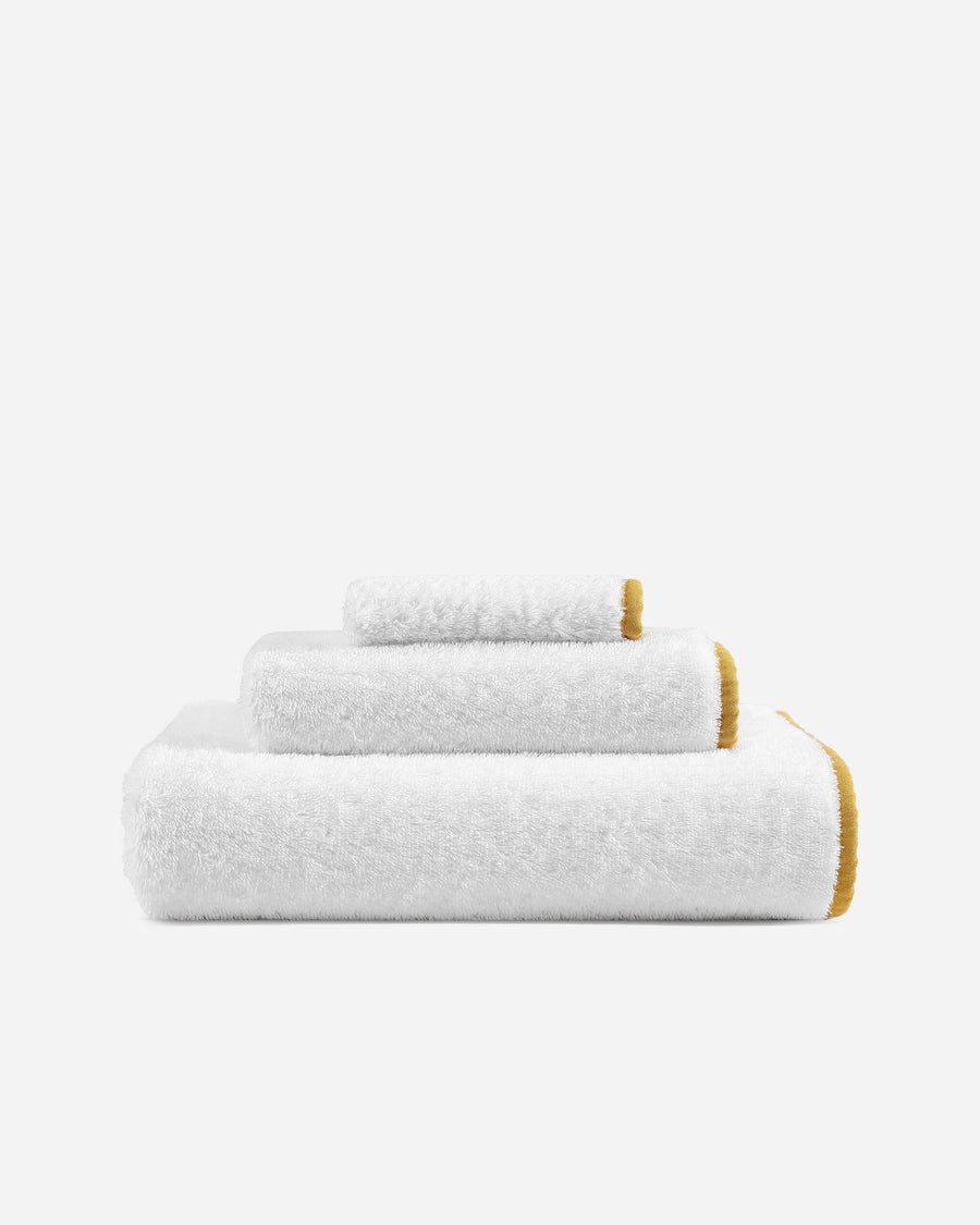 Porto Towel Set - 3 PC White / Gold