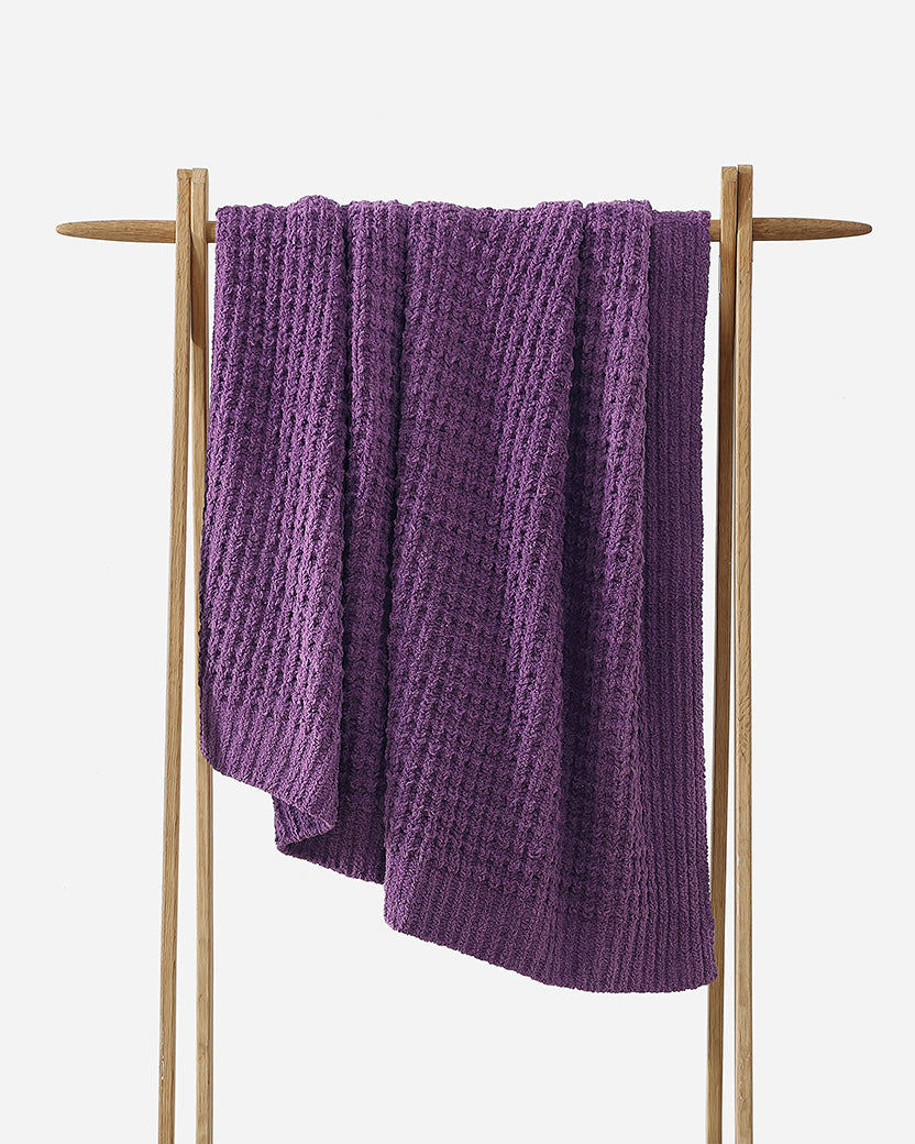 Purple discount waffle throw