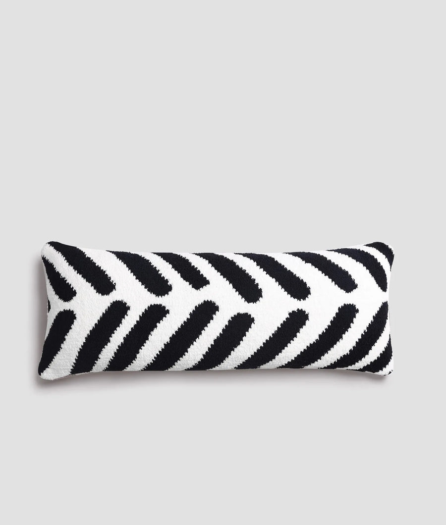 Tulum Lumbar Pillow Black - Off White