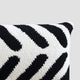 Tulum Lumbar Pillow Black - Off White