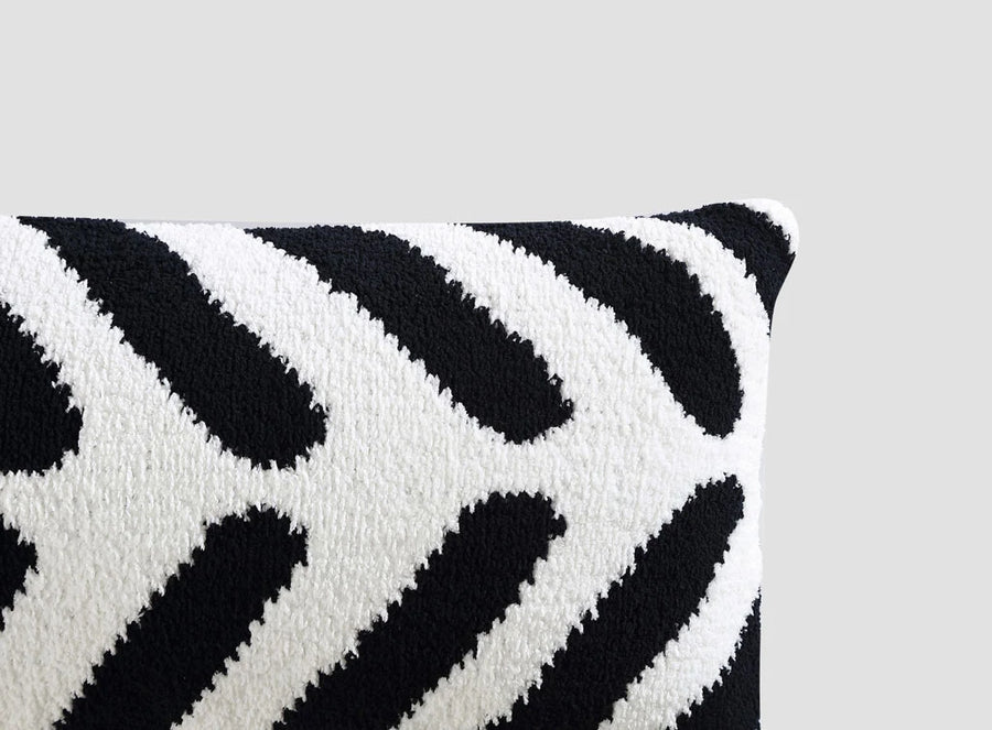 Tulum Lumbar Pillow Black - Off White