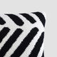 Tulum Throw Pillow Black - Off White