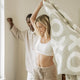 XOXO Throw Cloud Gray - Off White